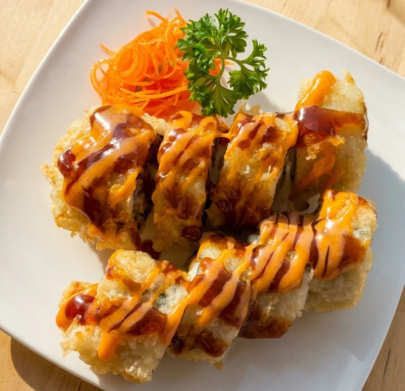Crazy Chicken sushi roll at Wakoya Sushi, sushi restaurant on Osborne Street, Winnipeg