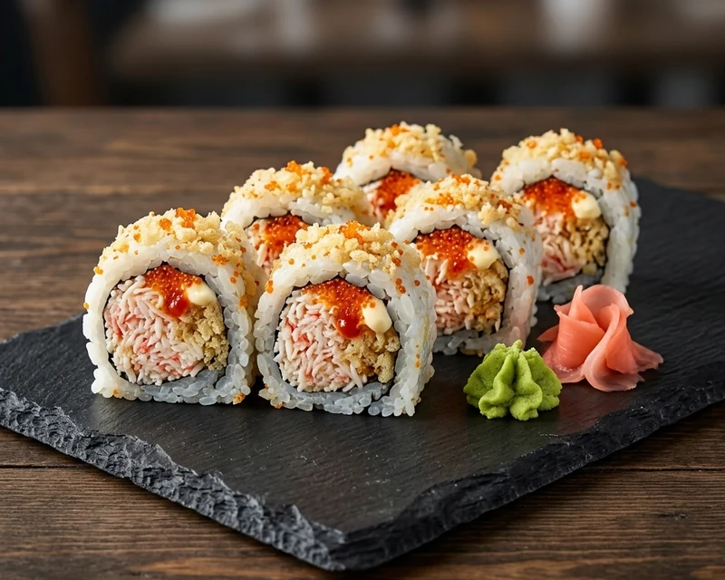 Crab Beach sushi roll at Wakoya Sushi in Osborne Village, Winnipeg