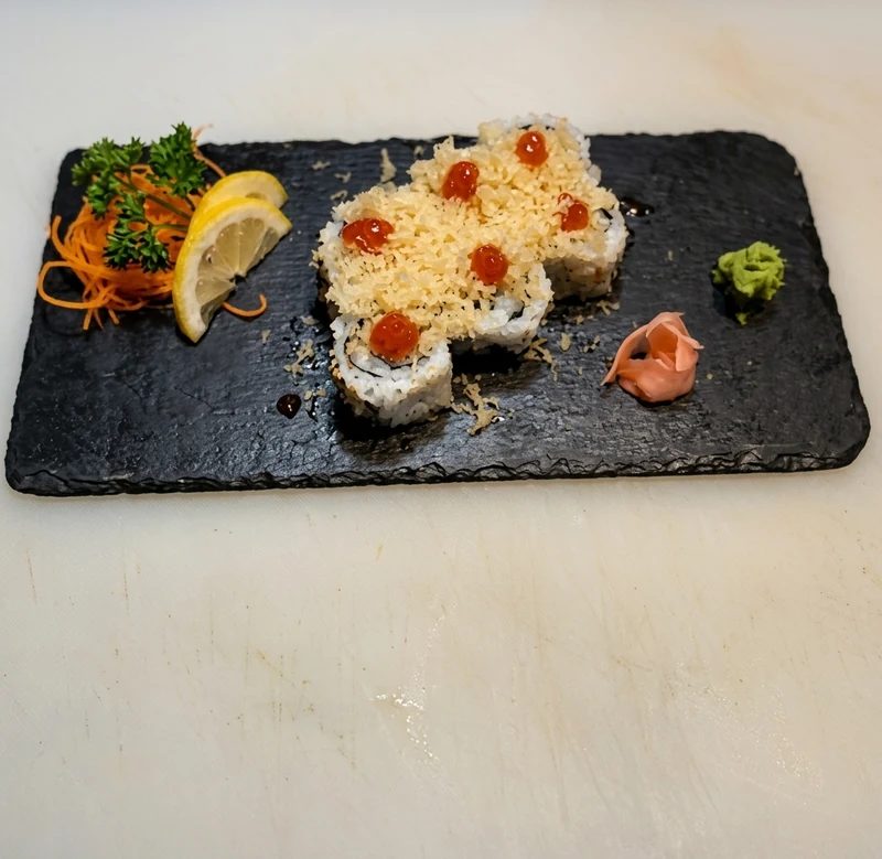 Bakudan sushi roll at Wakoya Sushi, Osborne Village, Winnipeg